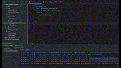 GIF example of multi-file awareness