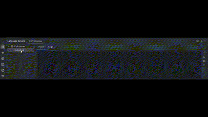 GIF example of streamlined logs